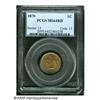 Image 1 : 1870 1C MS64 Red PCGS. Olive-gold hues dominate t