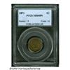 Image 1 : 1871 1C MS64 Brown PCGS. Sharply struck and near-