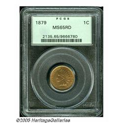 1879 1C MS65 Red PCGS. Nice definition shows on t