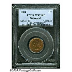 1883 1C MS65 Red PCGS. Ex: Newcomb. Outstanding f