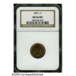 1883 1C MS66 Red NGC. Beautiful rich orange color