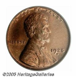 1928-D 1C MS66 Red PCGS. An exceptional, high gra