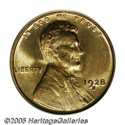 1928-S 1C MS66 Red PCGS. Bright golden-red color 