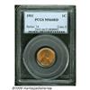 Image 1 : 1911 1C MS66 Red PCGS. Lustrous orange surfaces h