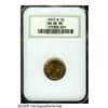 Image 1 : 1917-D 1C MS65 Red NGC. Brassy-copper patina reve