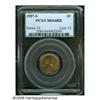 Image 1 : 1927-S 1C MS64 Red PCGS. Coppery-gold patina over