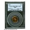 Image 1 : 1967 1C SMS MS67 Red Cameo PCGS. A fire-red Super