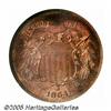 Image 1 : 1864 2C Large Motto PR64 Red and Brown Cameo NGC.