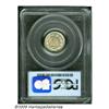Image 2 : 1865 3CN MS65 PCGS. A lustrous steel-gray patina 