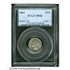 1865 3CN MS66 PCGS. This Premium Gem exhibits str