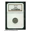 Image 1 : 1869 3CN MS65 NGC. Splendid steel-blue and chestn