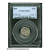 1869 3CN MS65 PCGS. Pleasing nickel-gray surfaces