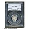 Image 1 : 1879 3CN MS65 PCGS. Lustrous surfaces display a f