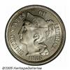 Image 1 : 1885 3CN MS66 PCGS. The 1885 three cent nickel is