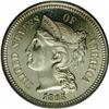 Image 1 : 1865 3CN PR65 Cameo PCGS. Repunched Date. B. 2-B.
