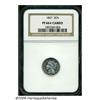 Image 3 : 1867 3CN PR66 S Cameo NGC. Imposing white on blac