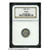 Image 3 : 1869 3CN PR66 NGC. A silver-gray specimen, the su