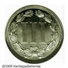 Image 2 : 1870 3CN PR67 Cameo NGC. The ice-white devices an