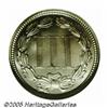 Image 2 : 1874 3CN PR66 Cameo NGC. Moderately mirrored surf