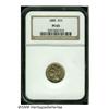 Image 1 : 1888 3CN PR65 NGC. Faint speckles of gold tan col