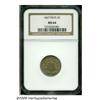 Image 1 : 1867 5C Rays MS64 NGC. This near Gem has light go