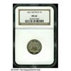 Image 1 : 1867 5C No Rays MS66 NGC. An exceptionally well s