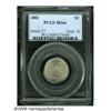Image 1 : 1882 5C MS66 PCGS. Nickel-gray surfaces reveal sp