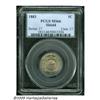Image 1 : 1883 5C MS66 PCGS. Nickel-gray surfaces display r