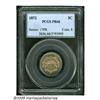 Image 1 : 1872 5C PR66 PCGS. Golden-brown toning covers eac