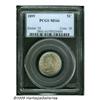 Image 1 : 1899 5C MS66 PCGS. Nickel-gray surfaces display s