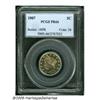 Image 1 : 1907 5C PR66 PCGS. A light film of gold color bat