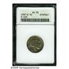 Image 1 : 1937-D 5C Three-Legged AU55 ANACS. Pale golden to