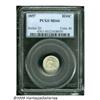 Image 3 : 1857 H10C MS66 PCGS. An impeccable, satiny-white 