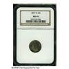 Image 1 : 1857-O 10C MS64 NGC. Large O. The more common of 