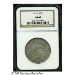 1826 50C MS62 NGC. O-112, R.2. Dove-gray and ches