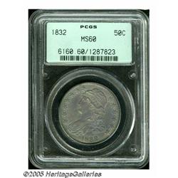 1832 50C Small Letters MS60 PCGS. O-122, R.1. Thi