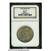 Image 1 : 1836 50C 50 Over 00 MS61 NGC. O-116, R.2. Gentle 