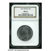 Image 3 : 1836 50C Reeded Edge MS62 NGC. The 1836 Reeded Ed
