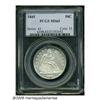 Image 3 : 1845 50C MS63 PCGS. Mostly brilliant with mildly 