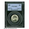 Image 1 : 1949 25C MS67 PCGS. A lustrous green-gold Superb 