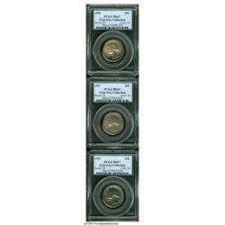 1956 25C MS67 PCGS, awash in sea-green and peach 