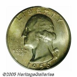 1956-D 25C MS67 PCGS. Pleasing medium intensity g