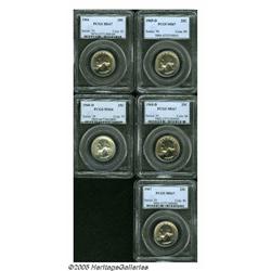 1960-D 25C MS66 PCGS, peripheral gold color, clea