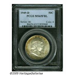 1949-D 50C MS65 Full Bell Lines PCGS. Red-orange 