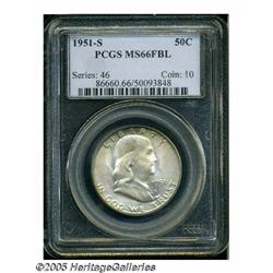 1951-S 50C MS66 Full Bell Lines PCGS. Fully struc