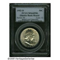 (20) 1952-D 50C MS64 Full Bell Lines PCGS. Ex: Om