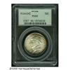 Image 1 : 1937 50C Roanoke MS66 PCGS. Bands of bright gold,