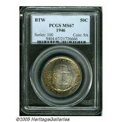 1946 50C Booker T. Washington MS67 PCGS. Deep lav
