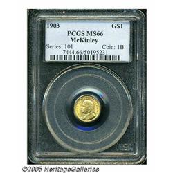 1903 G$1 Louisiana Purchase/McKinley MS66 PCGS. B