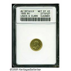 1905 G$1 Lewis and Clark--Cleaned--ANACS. AU Deta